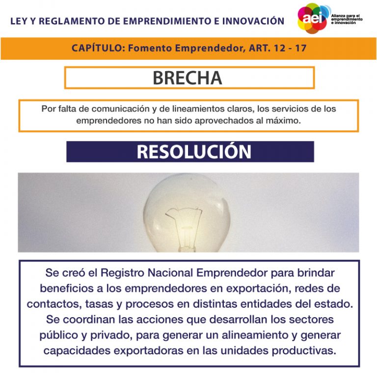 Ley Y Reglamento De Emprendimiento | AEI