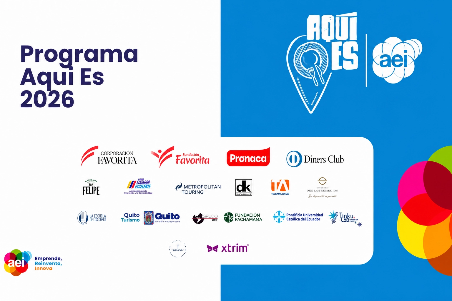 Logos de las organizaciones aliadas de Aquí Es