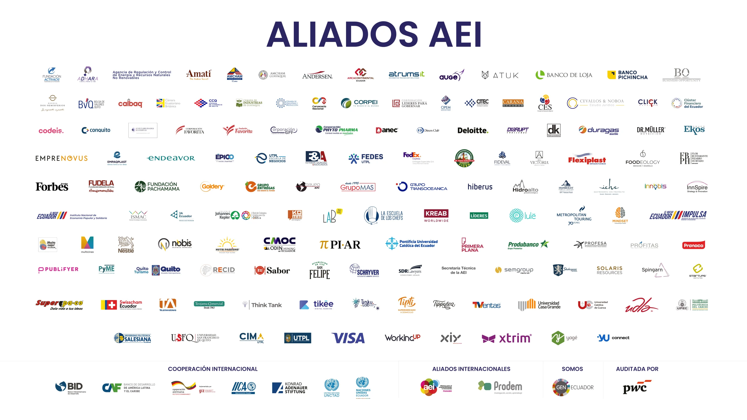 Pared de organizaciones aliadas de AEI Ecuador